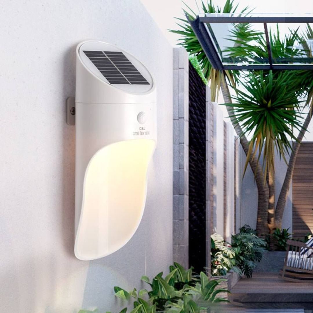 Zonne-energie LED Wandlamp Buiten Waterdicht met Bewegingssensor