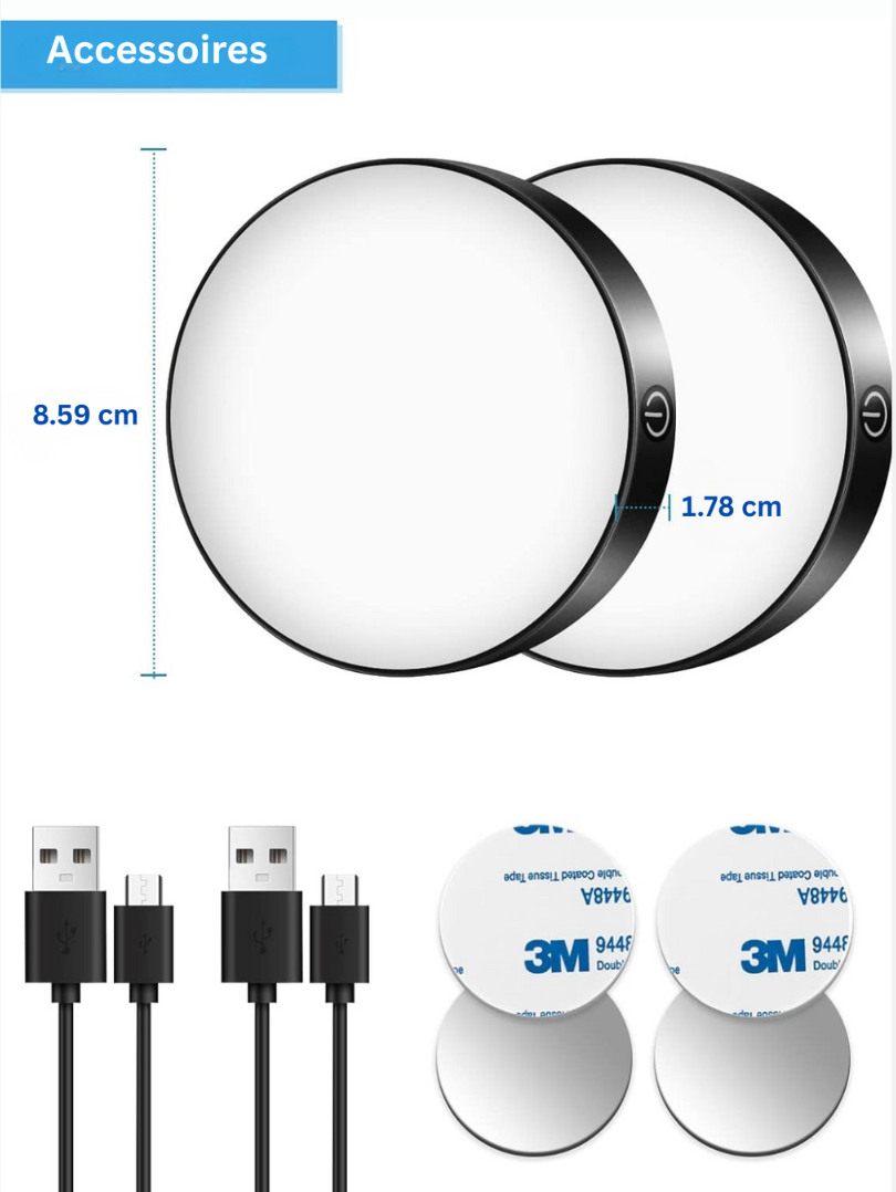 Oplaadbare LED Touchlamp 3000K/6000K Dimbaar (2 stuks)