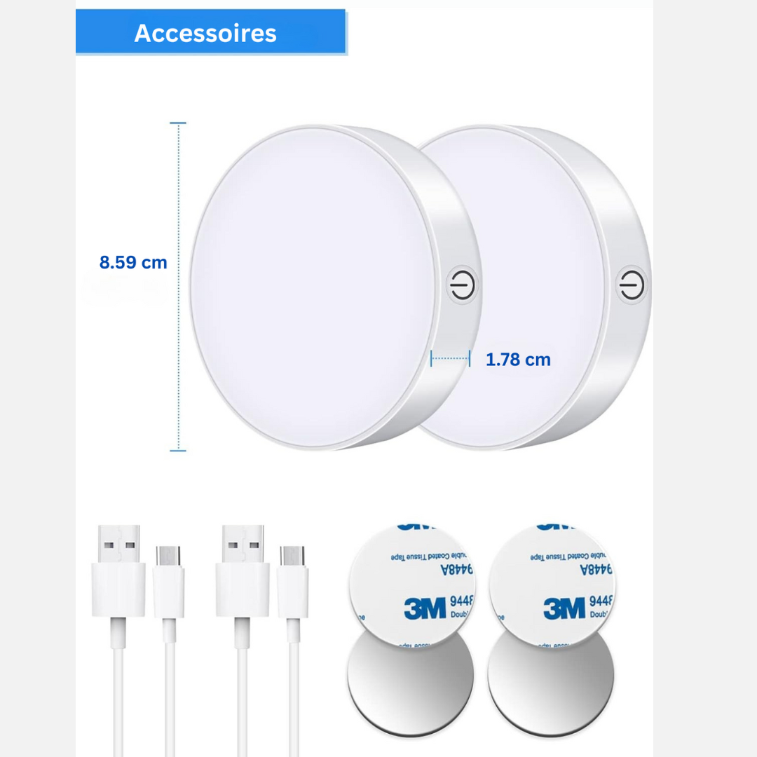 Oplaadbare LED Touchlamp 3000K/6000K Dimbaar (2 stuks)