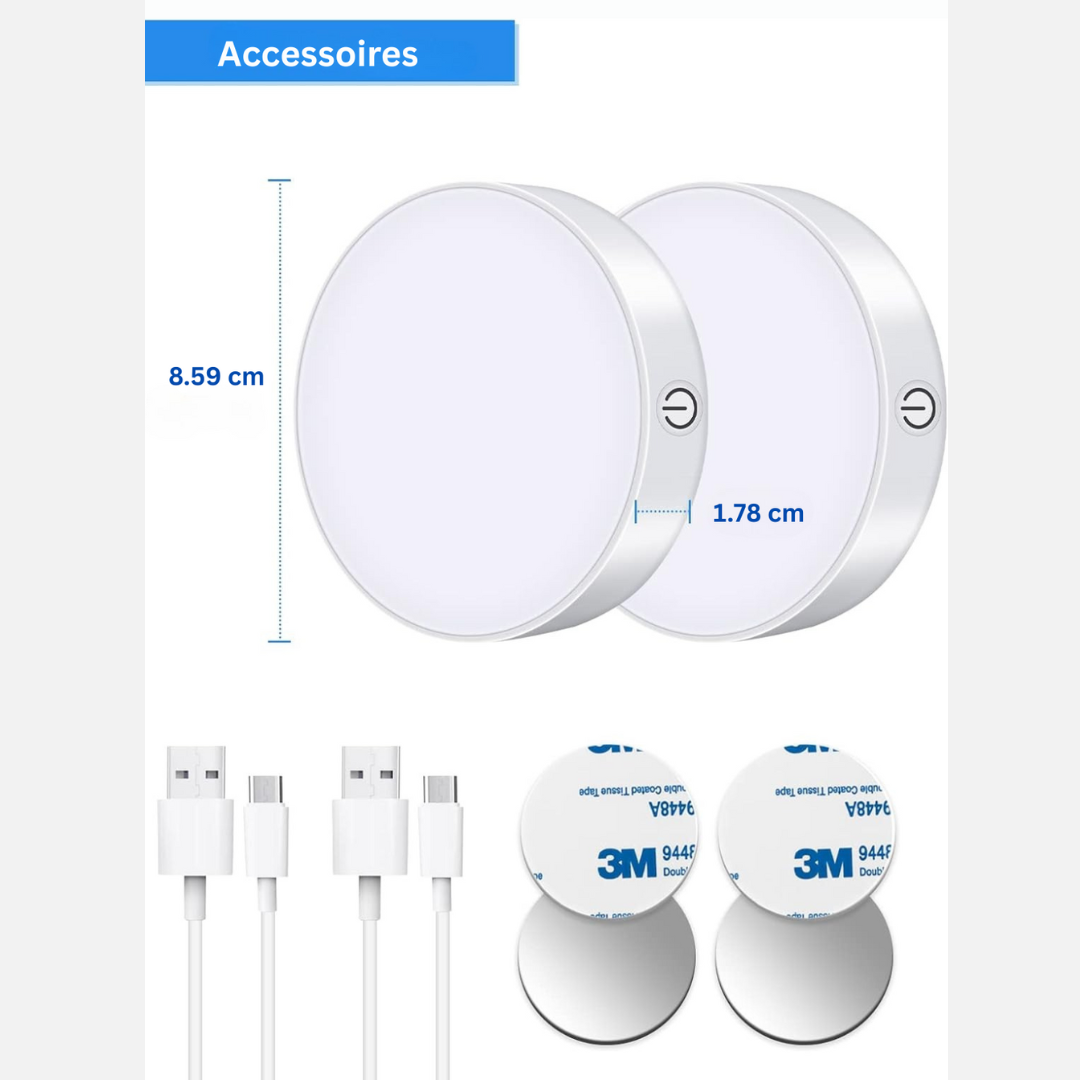 Oplaadbare LED Touchlamp 3000K/6000K Dimbaar (2 stuks)