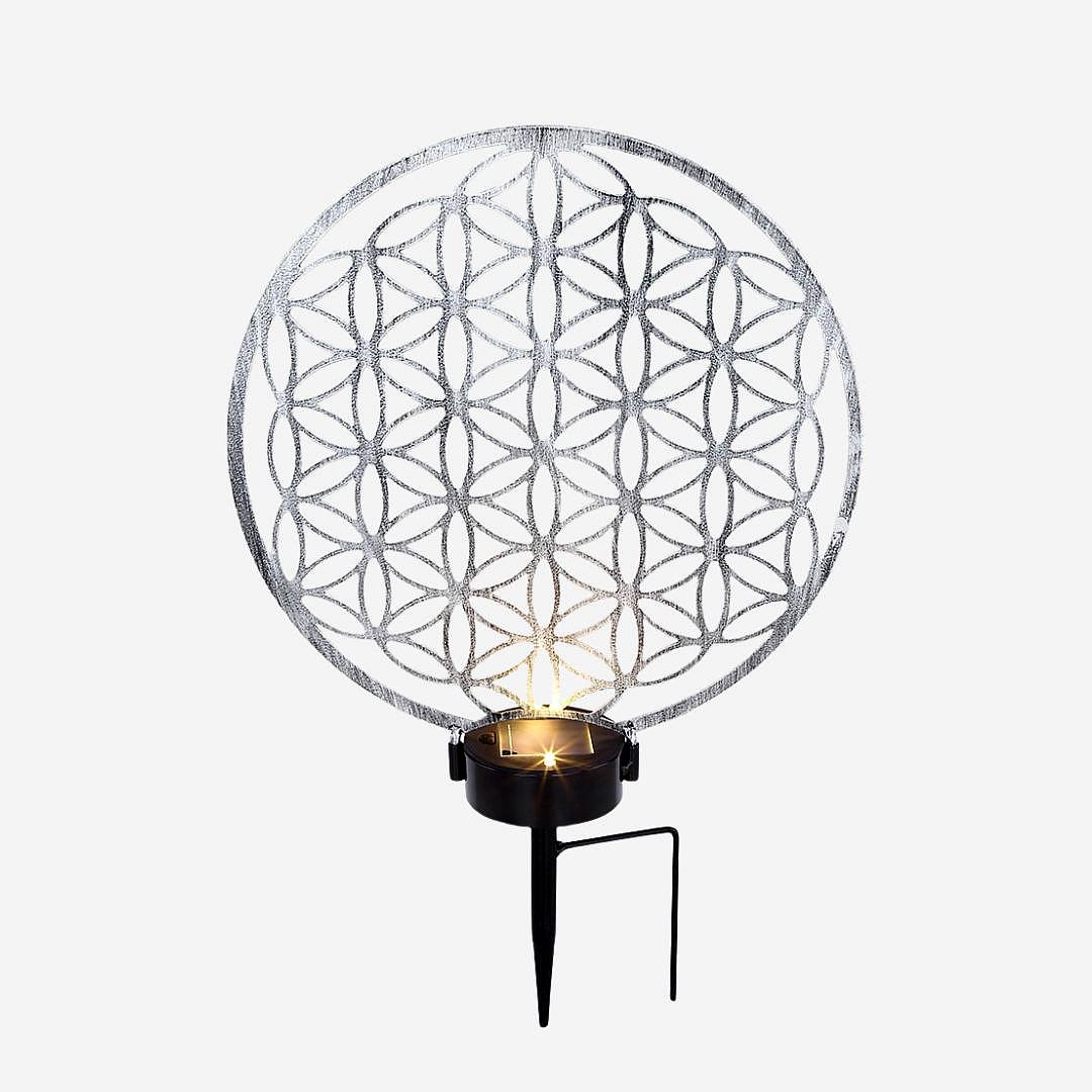 LED Solarlamp Antiek Zilver met Grondpen voor Buitenverlichting