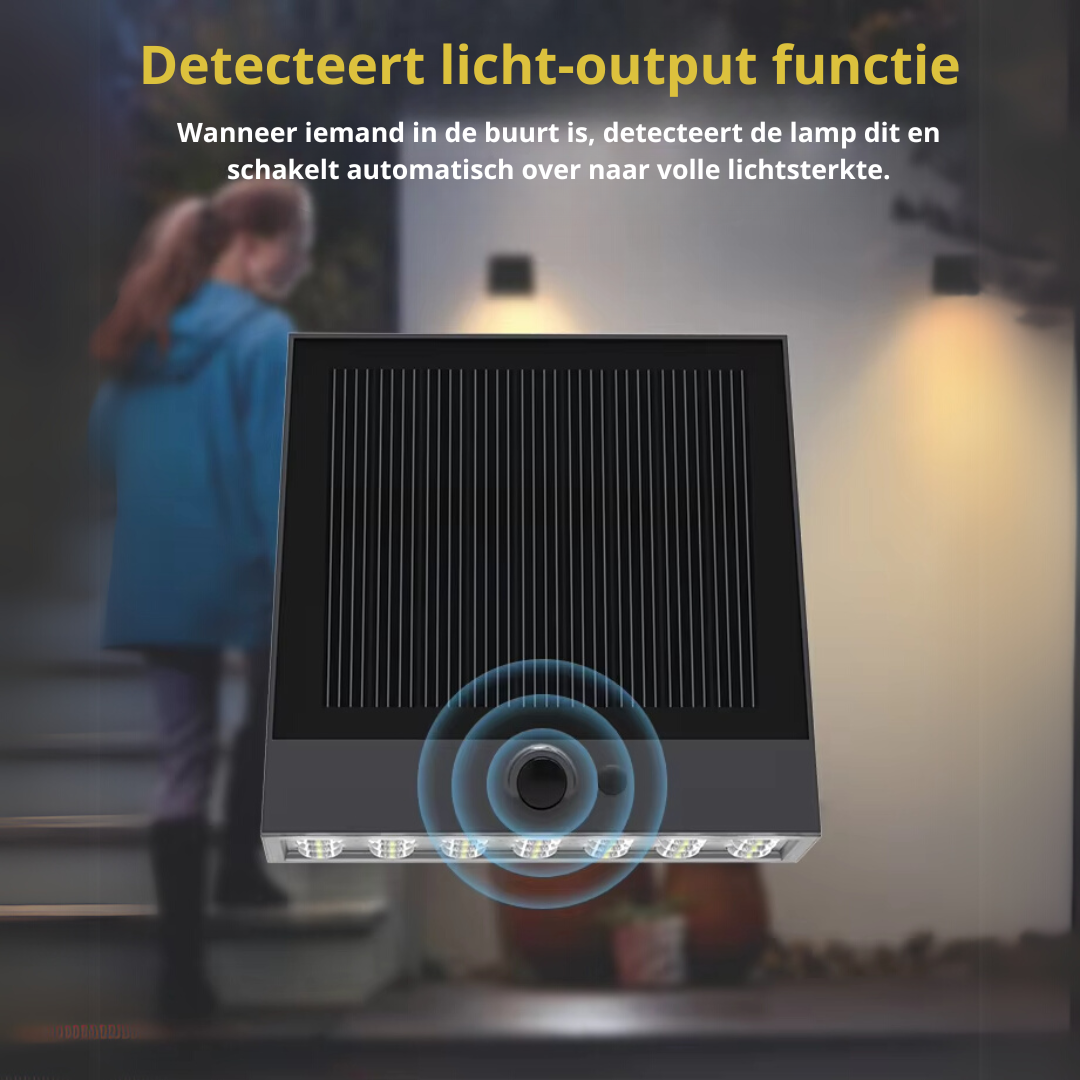 Zonova - Solar Buiten Wandlamp met Bewegingssensor