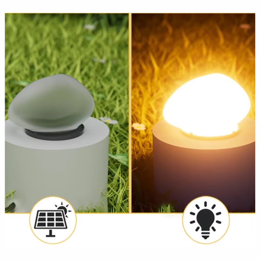 Solar Tuinlamp Pebble met Dimbare LED en IP65 Waterdicht – Tuinverlichting op Zonne-energie