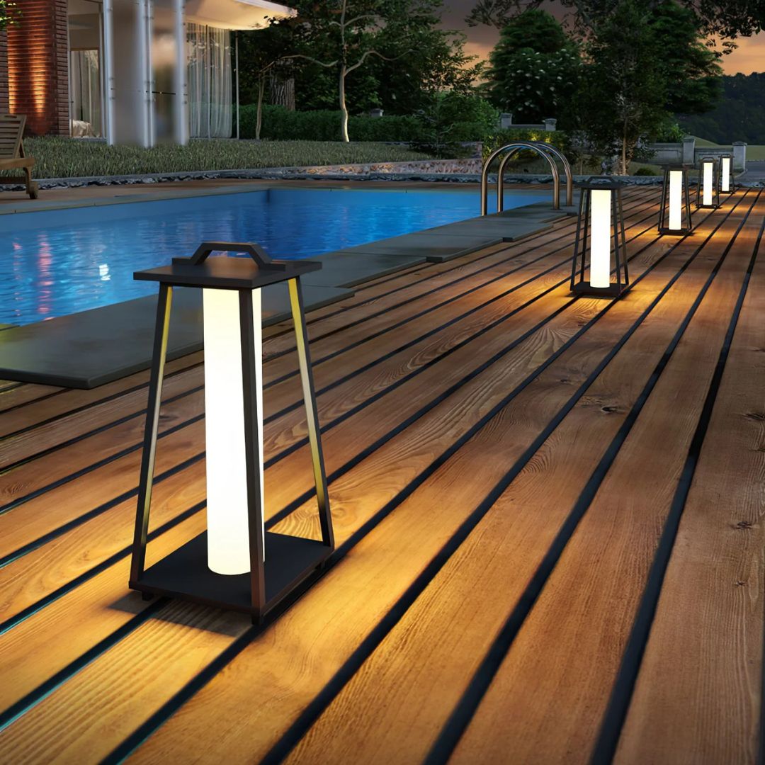 Outdoor LED Lantaarnlamp Roestvrijstalen Solar Vloerlamp