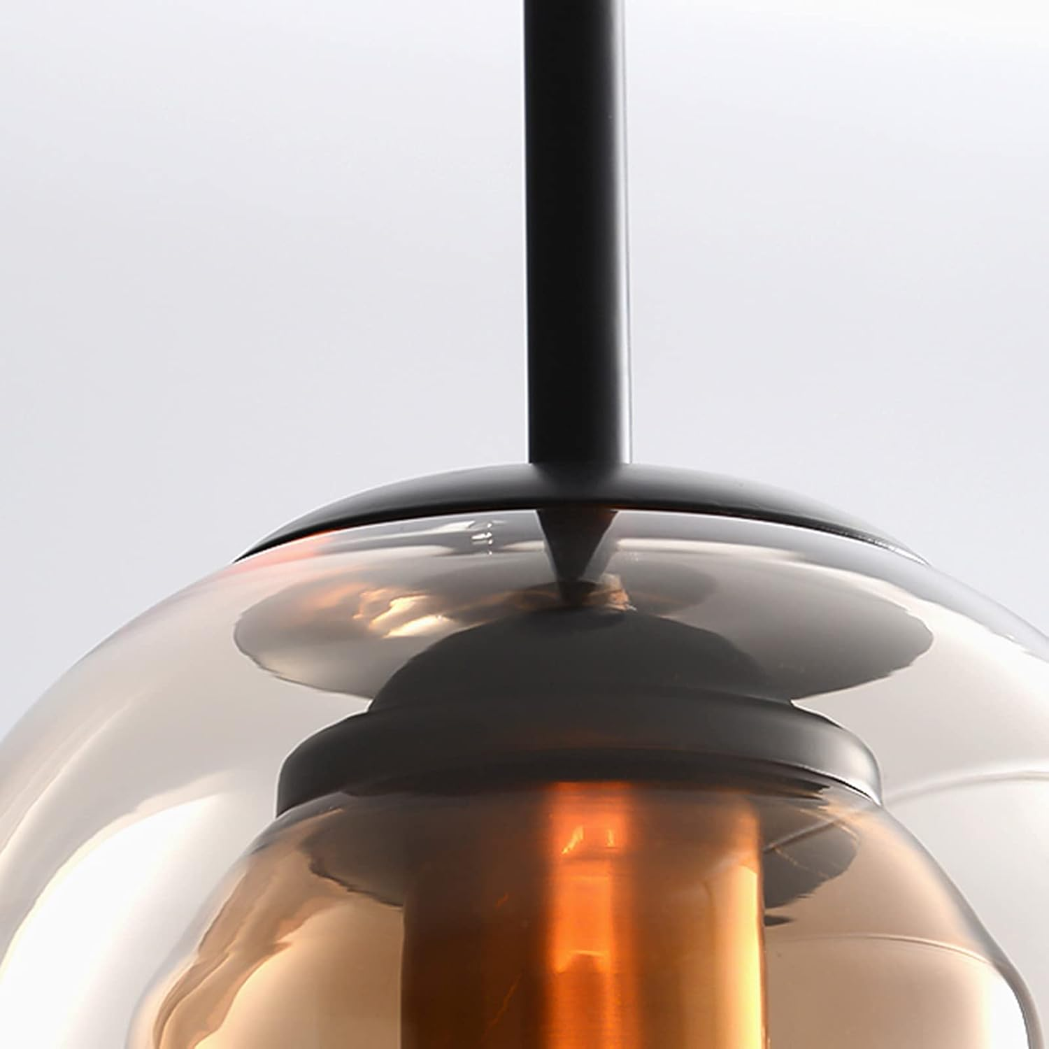 Glazen Hanglamp – Modern, Dubbele Laag, IJzer & Glas