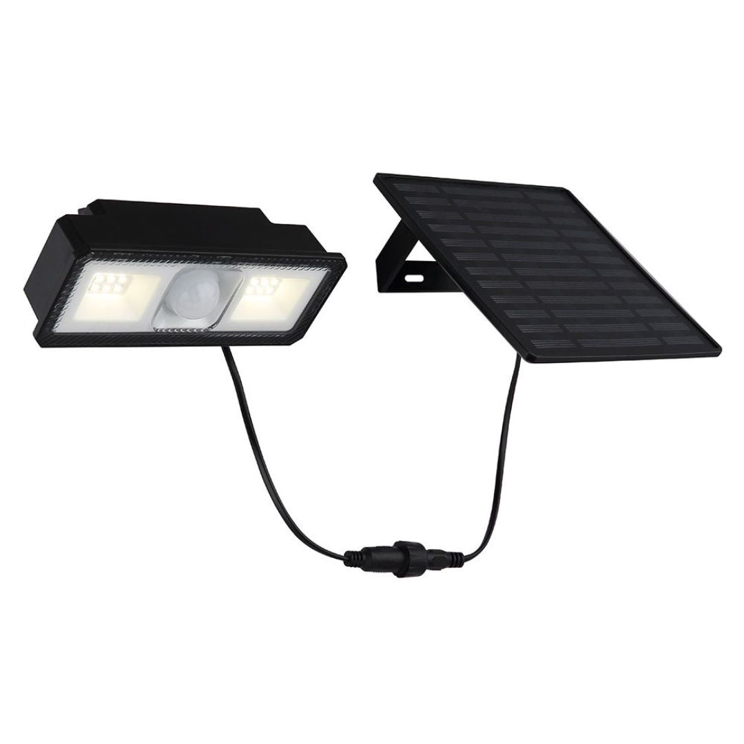 LED Solar Wandlamp met Bewegingssensor IP65 500 lm Zwart