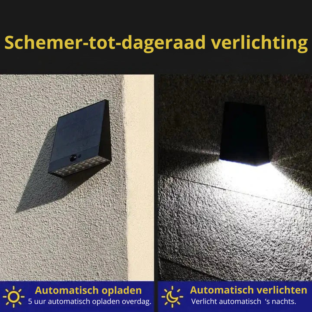 Zonova - Solar Buiten Wandlamp met Bewegingssensor