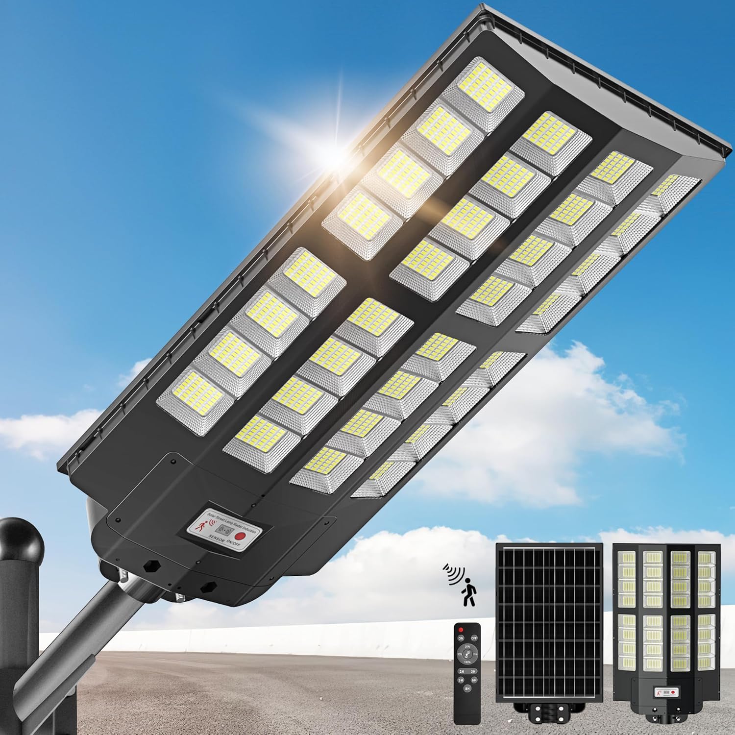 Solarstraatlamp met Bewegingssensor – Waterdichte LED Buitenlamp