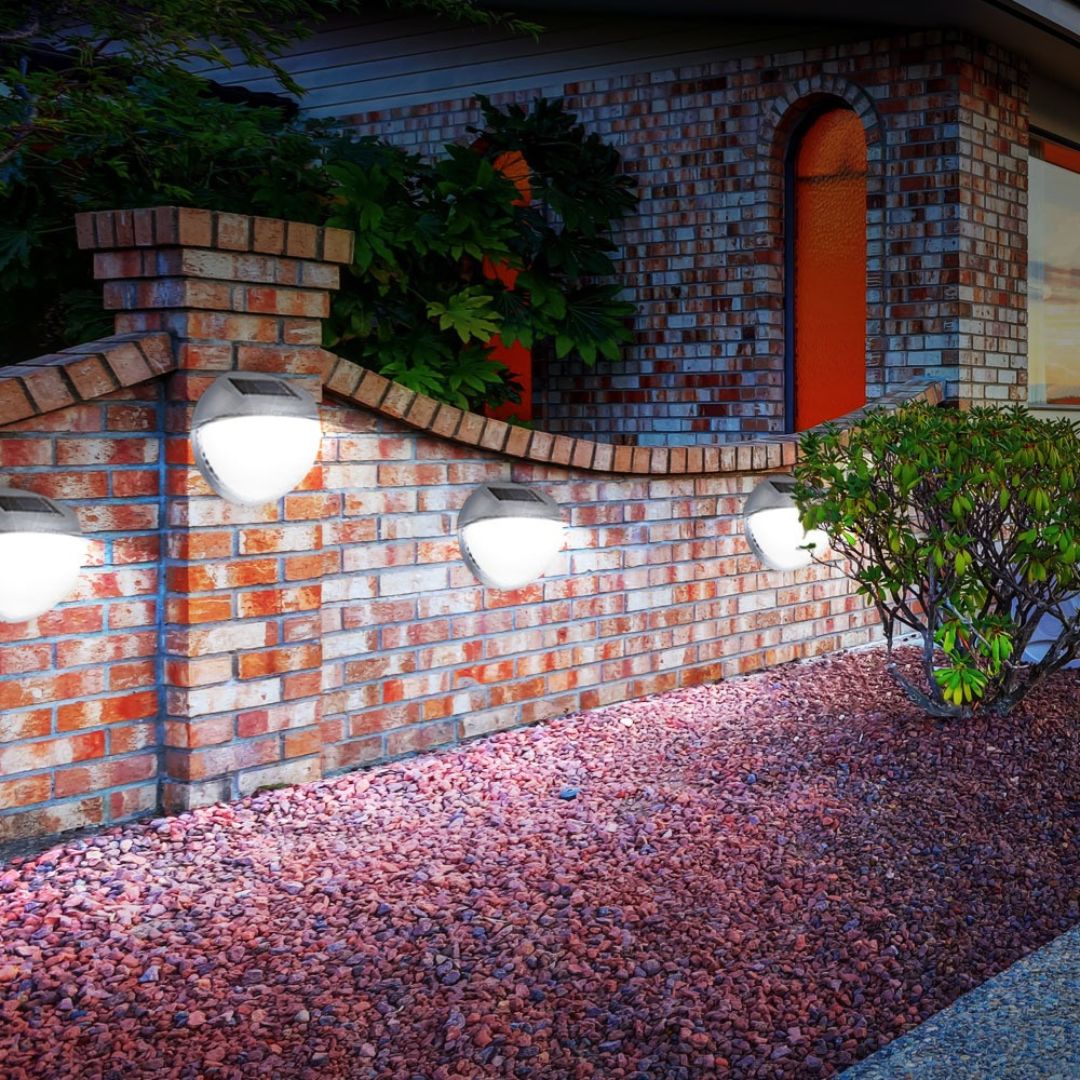 Zonne-energie LED Tuinlampen Set van 6 Waterdicht Kunststof