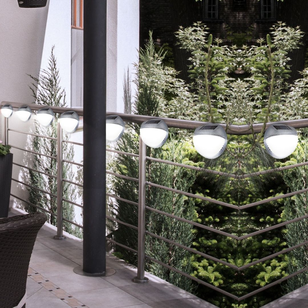 Zonne-energie LED Tuinlampen Set van 6 Waterdicht Kunststof