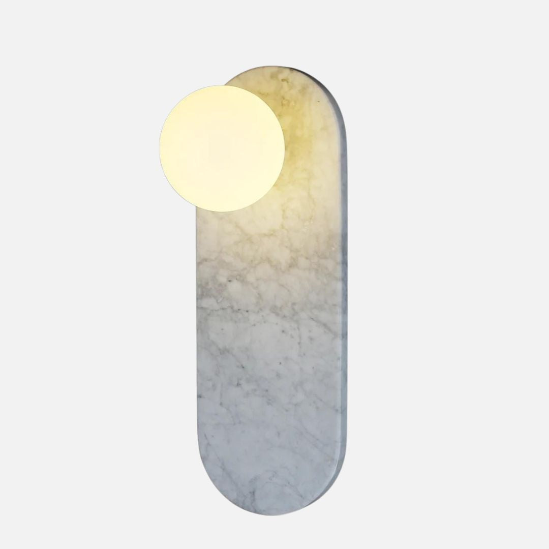 Wandlamp van Marmer met G9 Verlichting – Moderne Muurlamp 36 cm Hoog