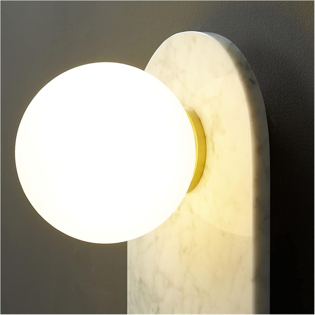 Wandlamp van Marmer met G9 Verlichting – Moderne Muurlamp 36 cm Hoog