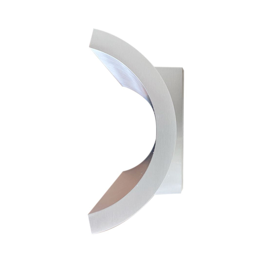 LED Buitenwandlamp Satijn Aluminium 5 inch 2-lichts Dimbaar