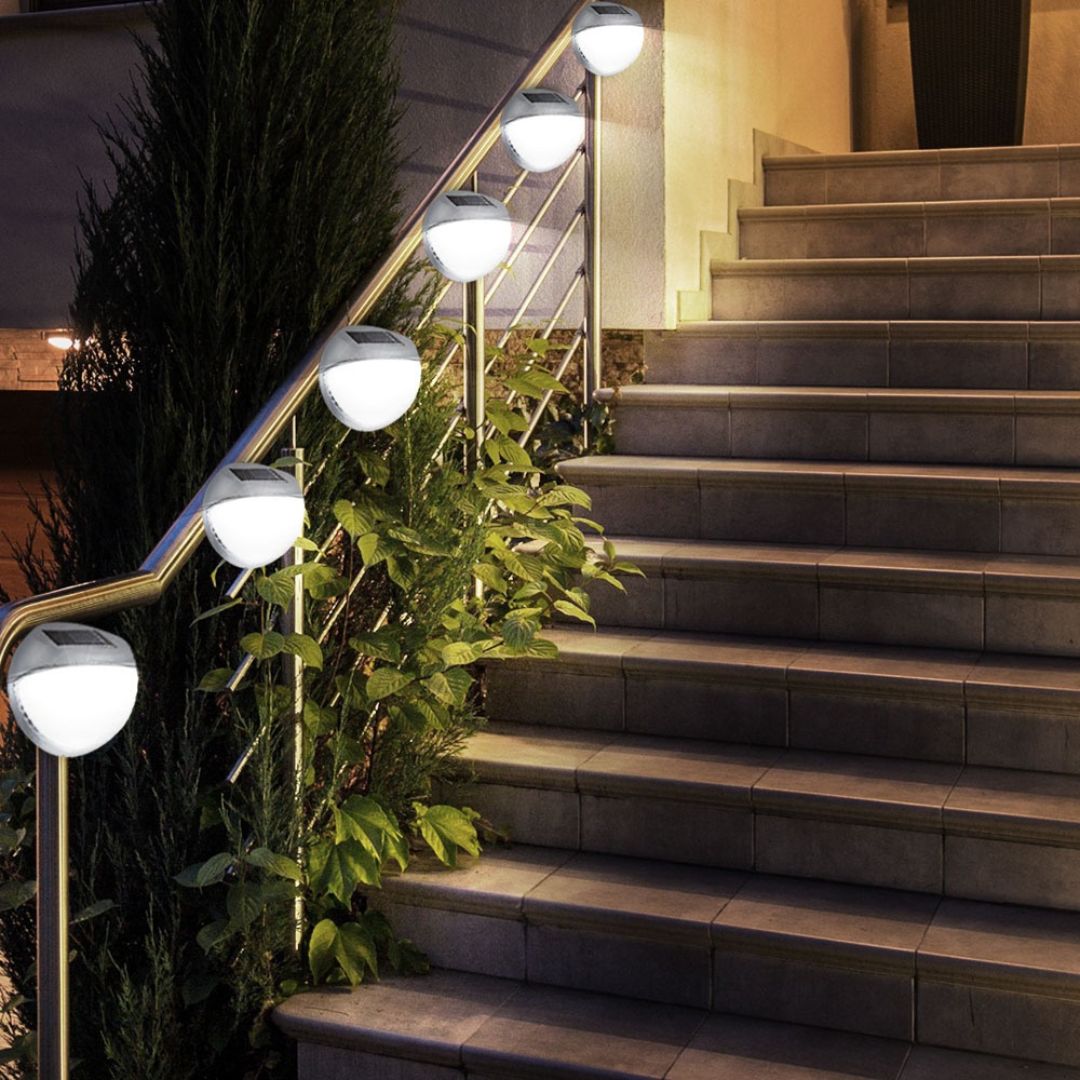 Zonne-energie LED Tuinlampen Set van 6 Waterdicht Kunststof