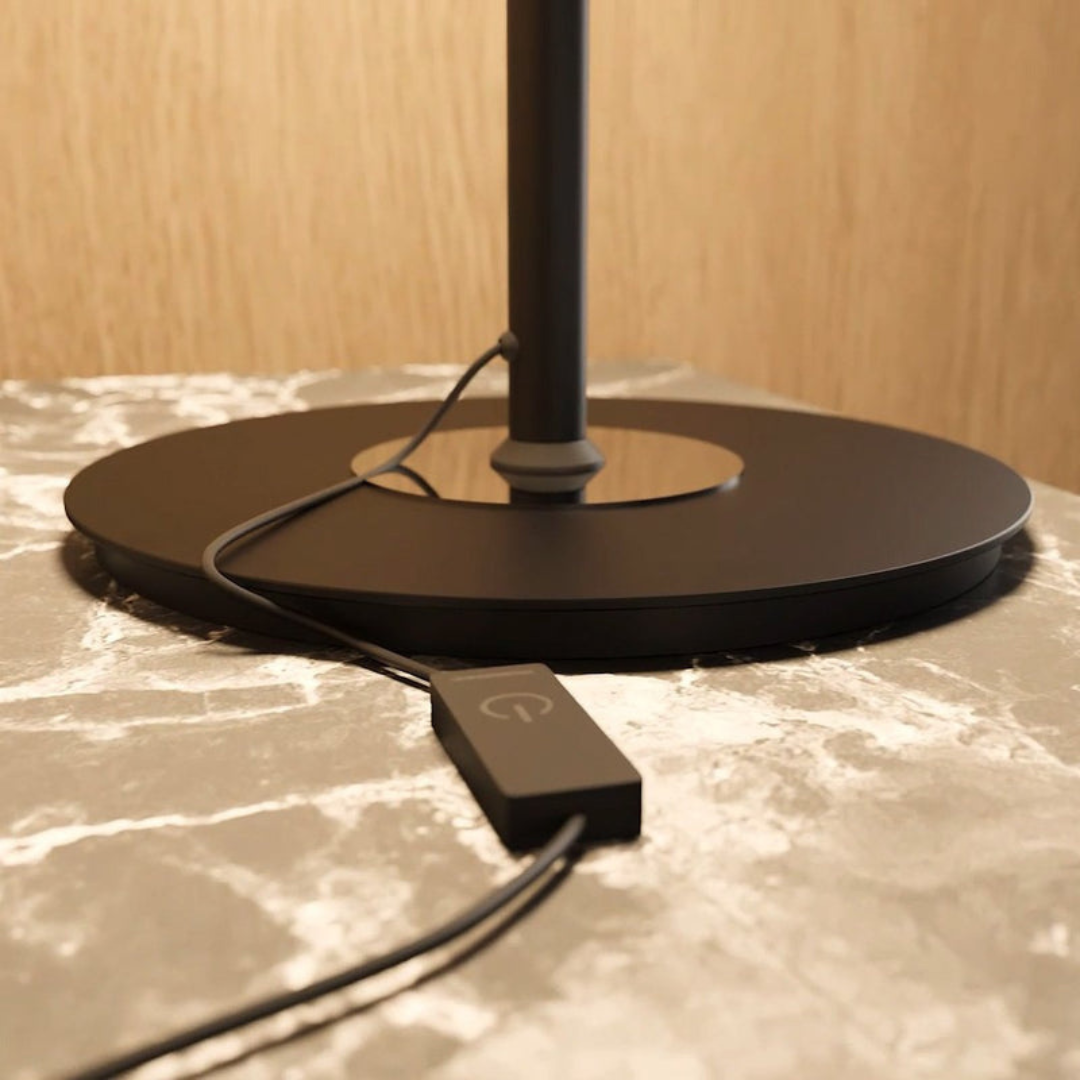 Elegante Tafellamp Zwart met Dimmable Functie en LED Technologie