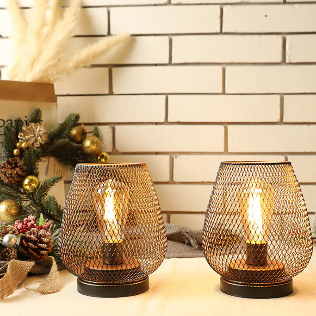 Luxe Draadloze LED Lantaarn – Matzwart Tuinlantaarn met Vintage Ontwerp-5