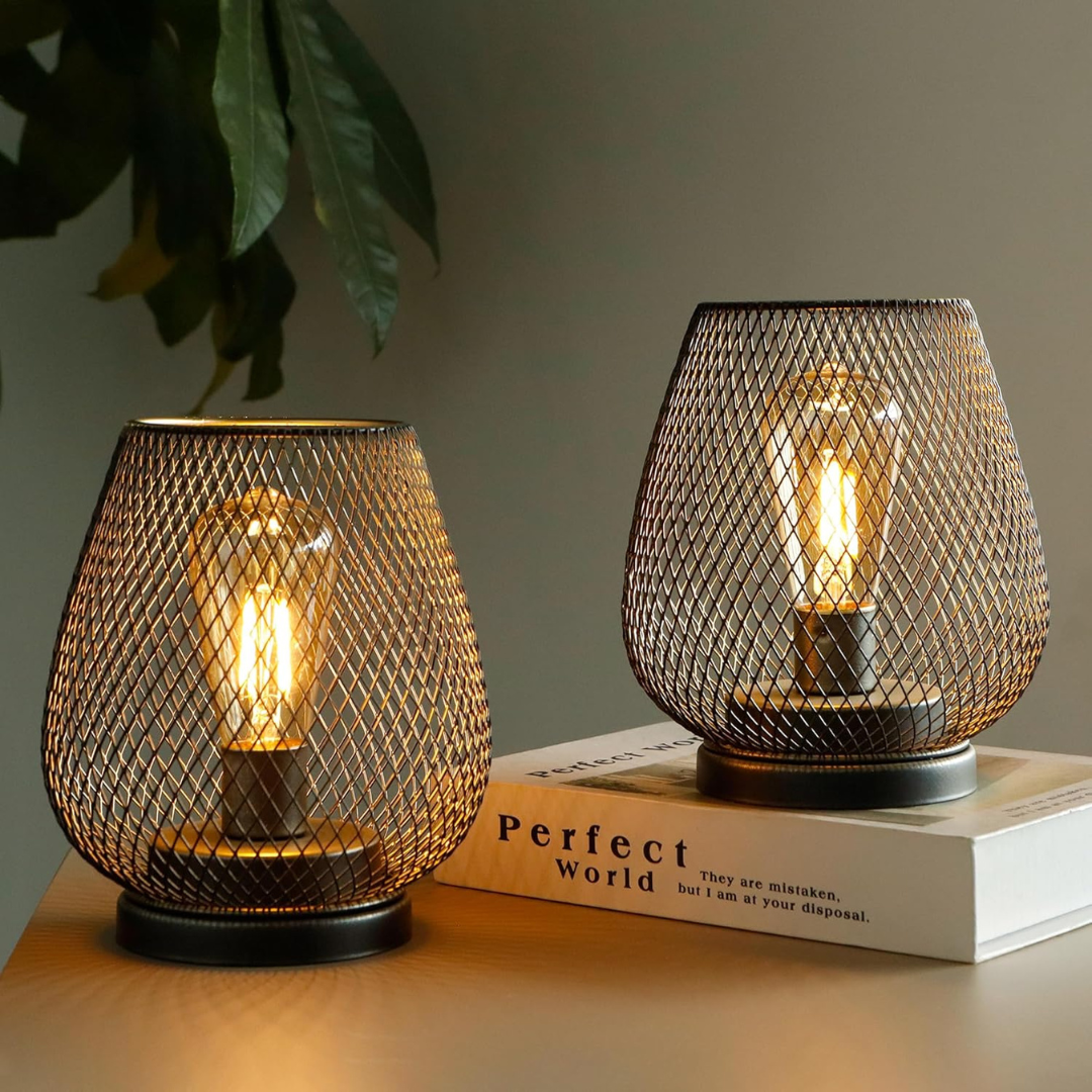 Luxe Draadloze LED Lantaarn – Matzwart Tuinlantaarn met Vintage Ontwerp-2