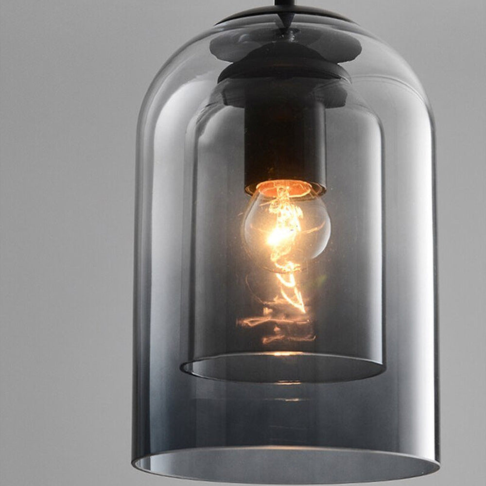Glazen Hanglamp – Modern, Dubbele Laag, IJzer & Glas