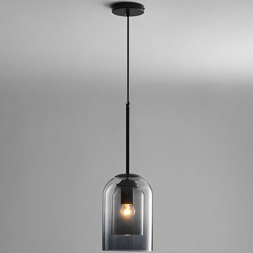 Glazen Hanglamp – Modern, Dubbele Laag, IJzer & Glas