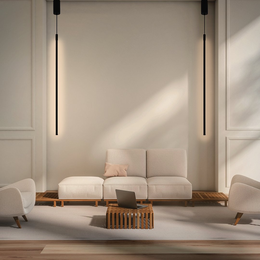 Zwarte LED Hanglamp – Minimalistisch, Aluminium, Energiezuinig