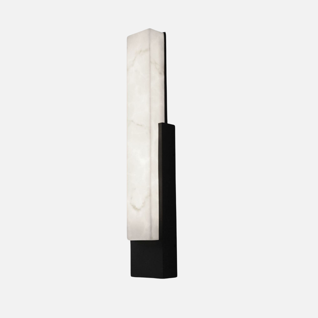 Weerbestendige Buitenlamp met Marmeren Effect en Roestvrijstalen Frame – Wandlamp Buiten voor Veiligheid en Sfeer