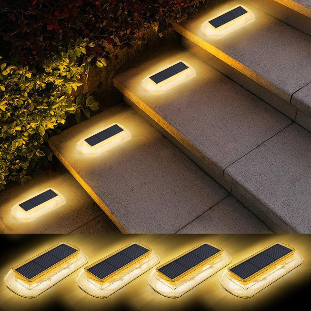 Waterdichte Solar Tuinverlichting met 30 LED's – 4 Stuks Warm Wit