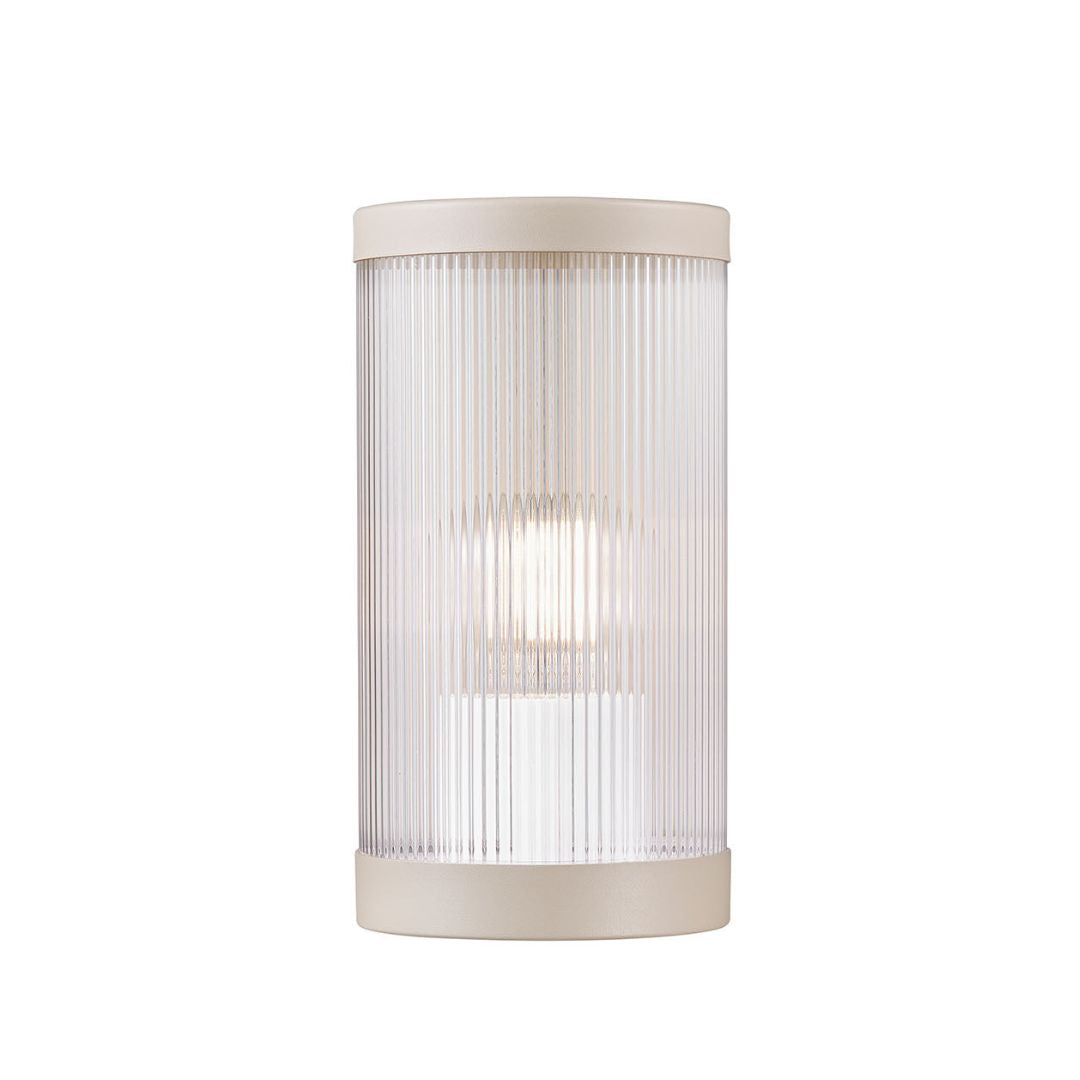 Moderne Wandlamp met Ribbelglas en Aluminium – Sfeervolle Muurlamp 25 cm