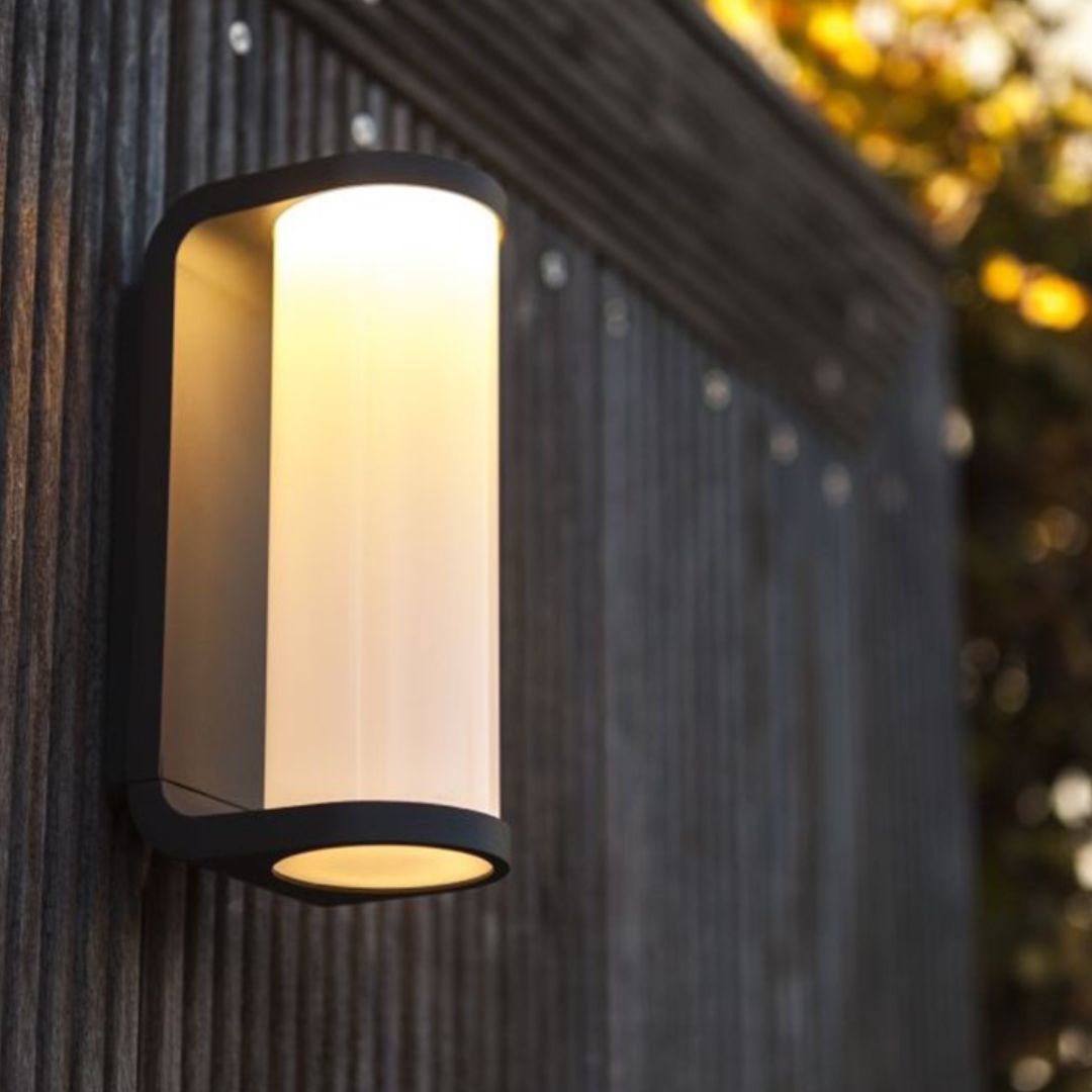 Buiten Wandlamp LED in Minimalistisch Zwart Aluminium met 3000K Verlichting