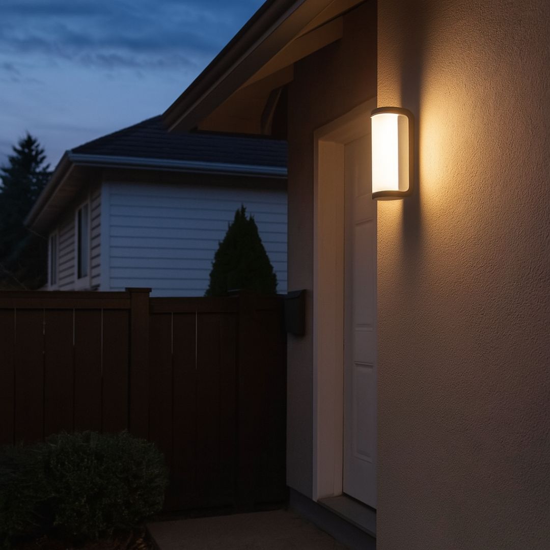 Buiten Wandlamp LED in Minimalistisch Zwart Aluminium met 3000K Verlichting