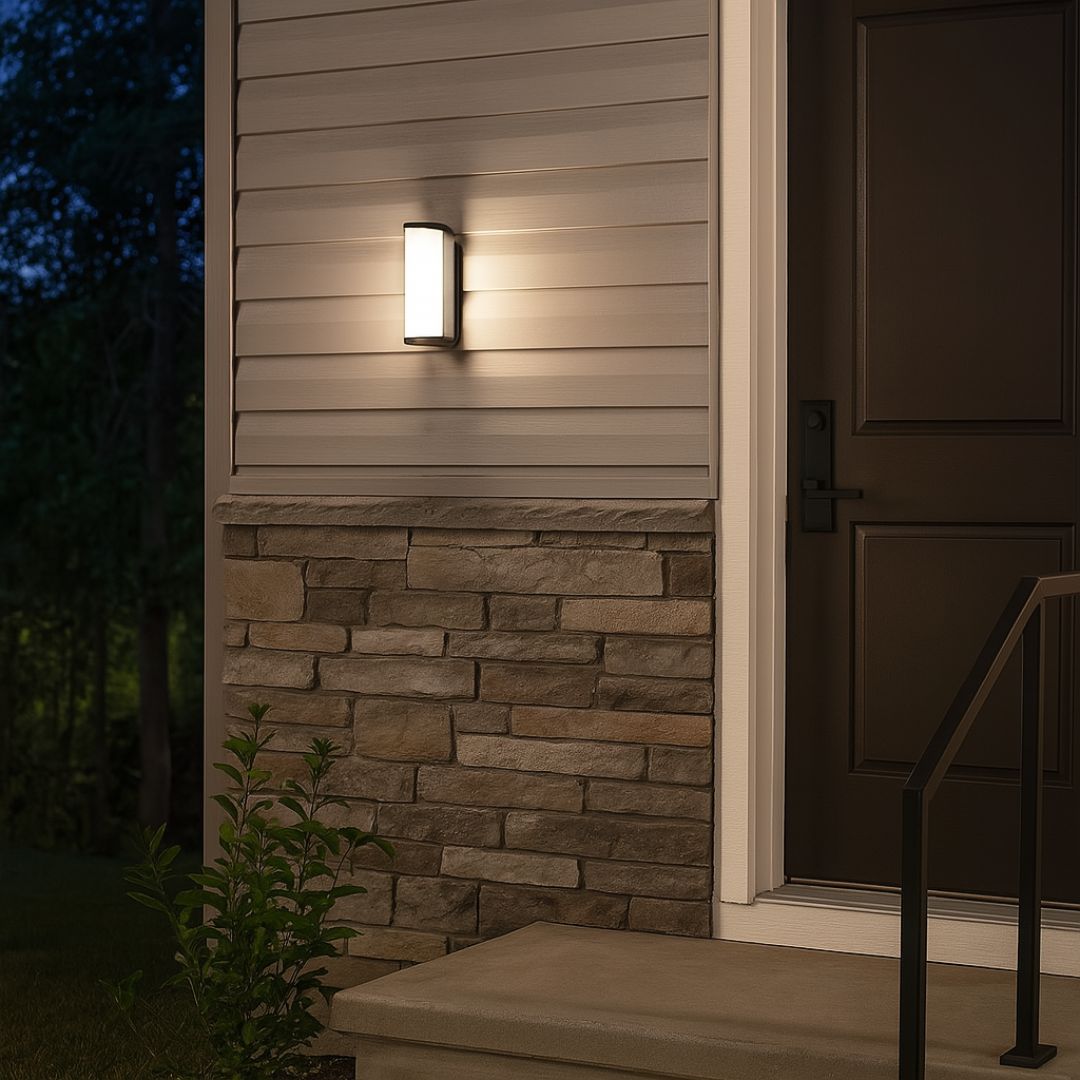 Buiten Wandlamp LED in Minimalistisch Zwart Aluminium met 3000K Verlichting