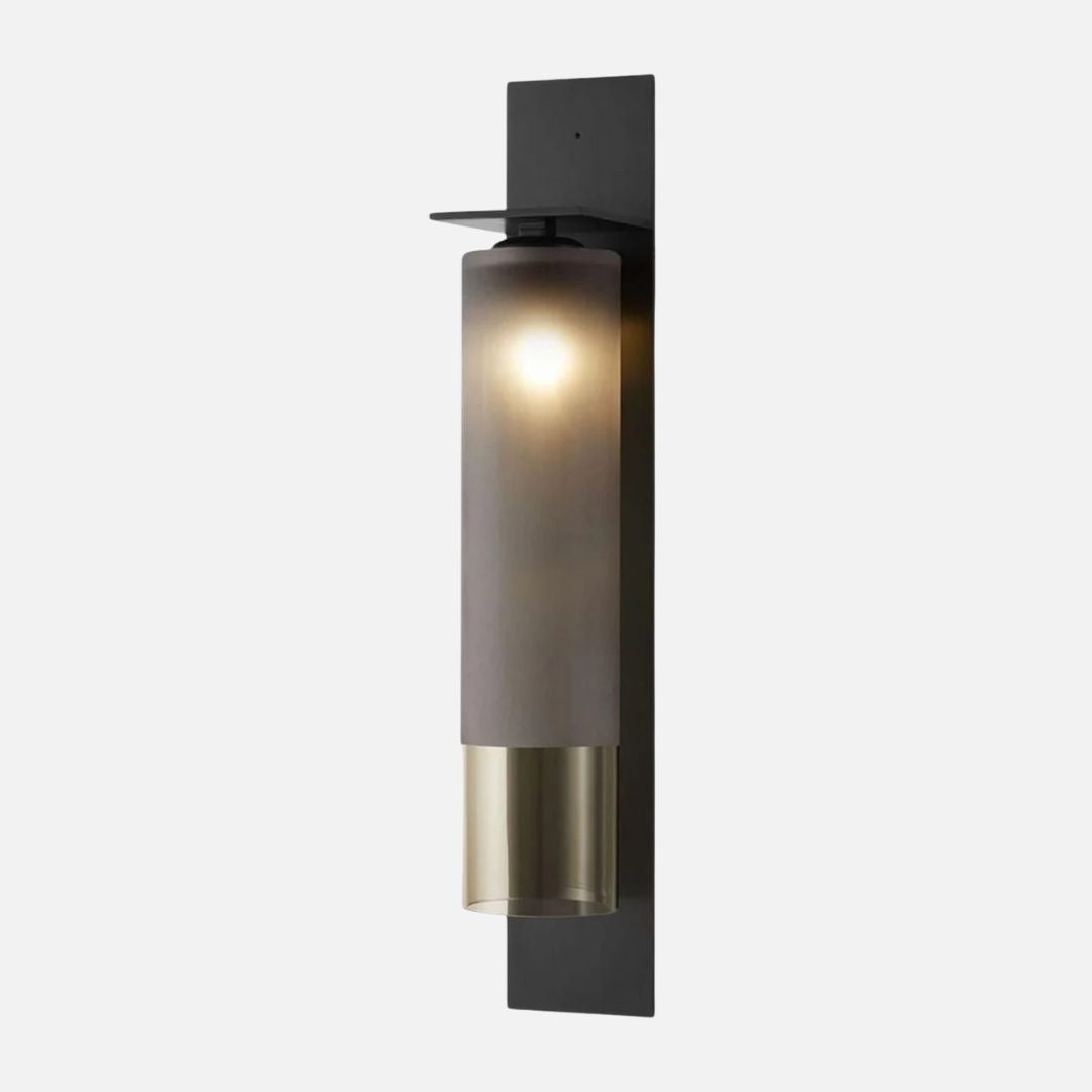 Wandlamp Zwart van Metaal en Glas met E27 Fitting – 50 cm Hoog
