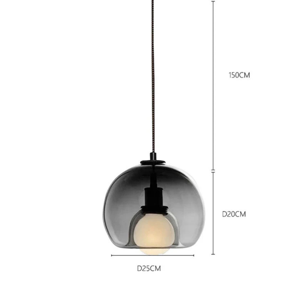 Handgeblazen Glazen Hanglamp met Orb Design – D25cm en D80cm