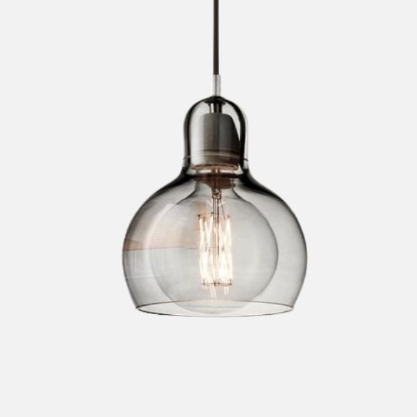 Retro Glazen Hanglamp Mega Bulb Ø11–18 cm E27 Helder Amber Rookgrijs