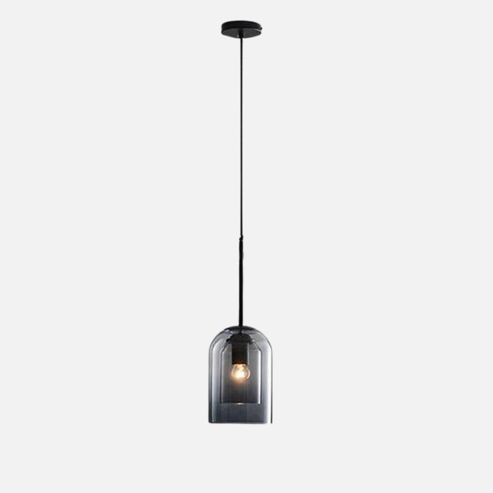 Glazen Hanglamp – Modern, Dubbele Laag, IJzer & Glas