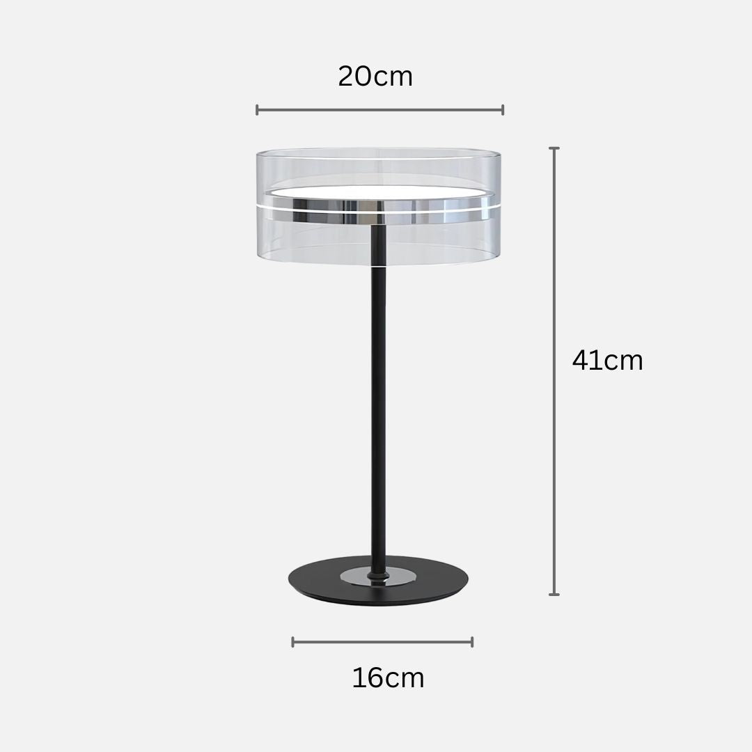 Elegante Tafellamp Zwart met Dimmable Functie en LED Technologie