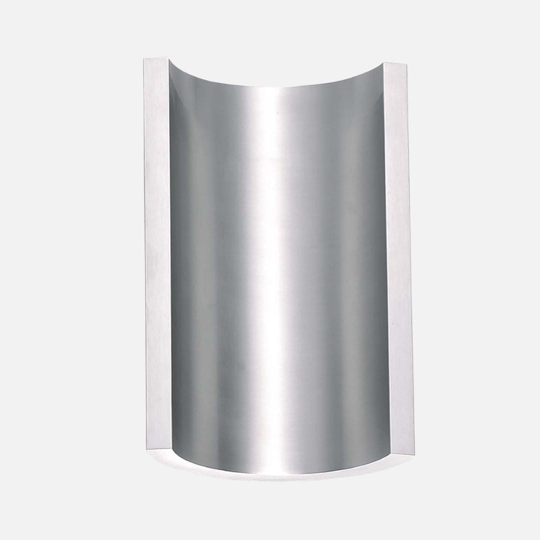 LED Buitenwandlamp Satijn Aluminium 5 inch 2-lichts Dimbaar