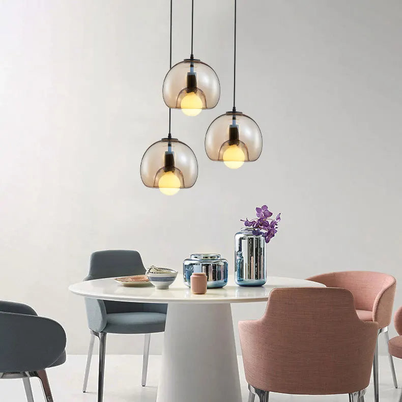 Variant image for Handgeblazen Glazen Hanglamp met Orb Design – D25cm en D80cm-6