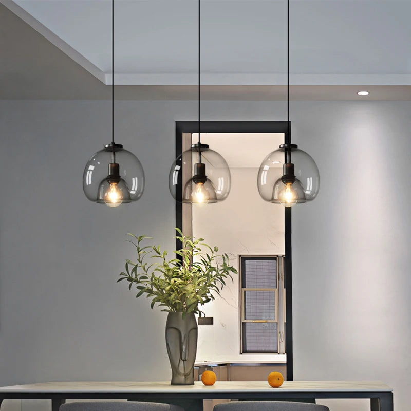Handgeblazen Glazen Hanglamp met Orb Design – D25cm en D80cm-5