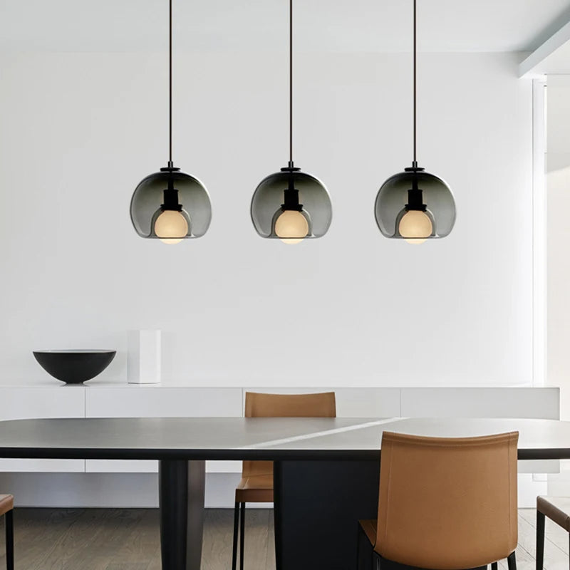 Handgeblazen Glazen Hanglamp met Orb Design – D25cm en D80cm-4